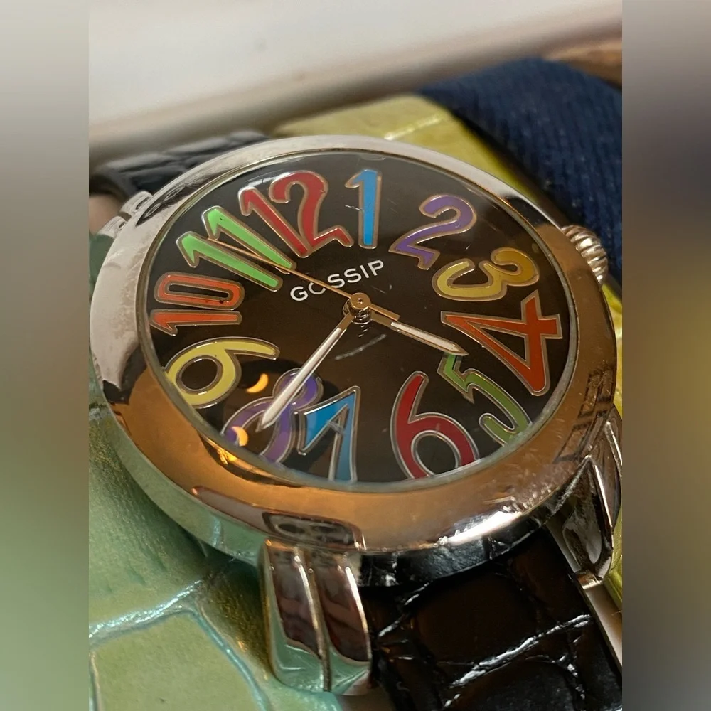 Gossip Interchangeable Watch Set 12 Bands 3 Watch Heads Gift Box Vintage